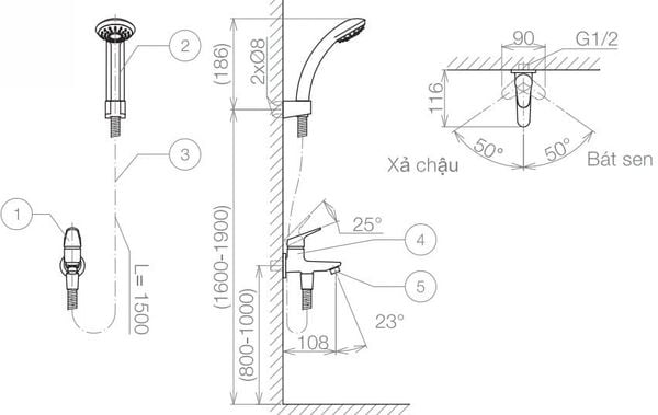 Sen tắm lạnh Viglacera VG503 - Bùi Minh
