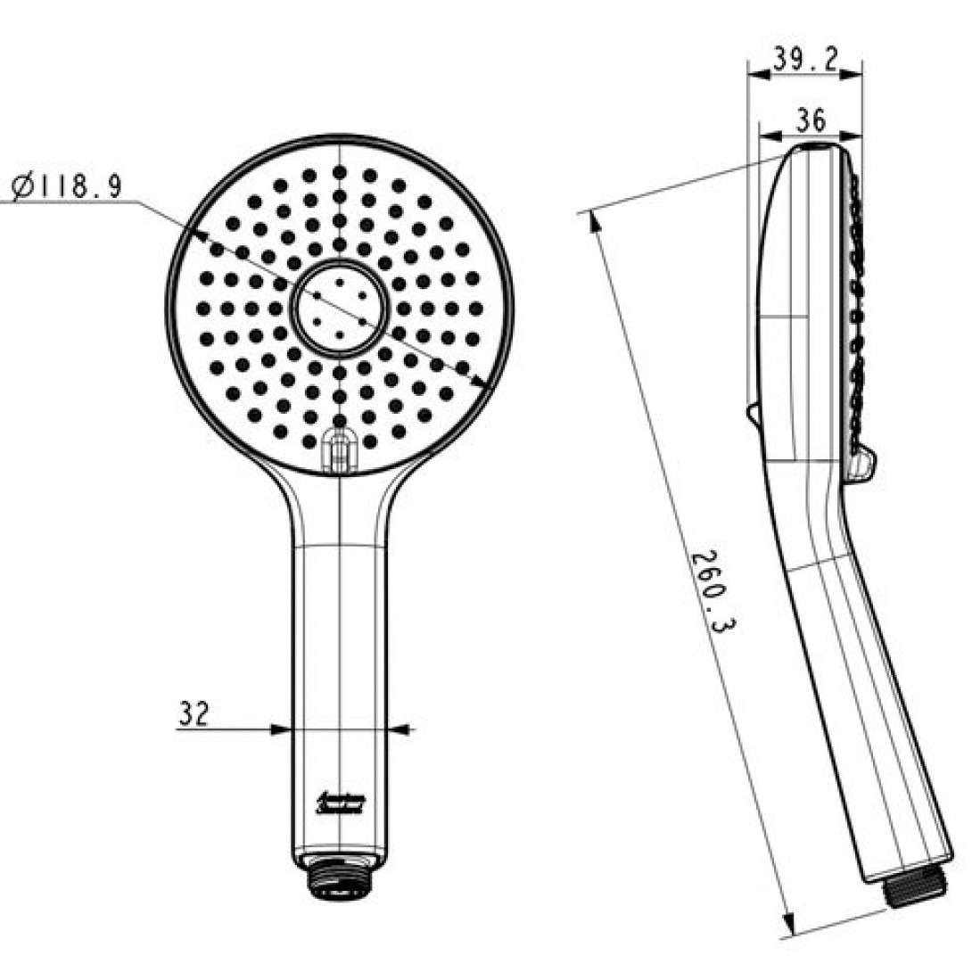 Bản vẽ Tay sen American Standard 1030980001 - Bùi Minh