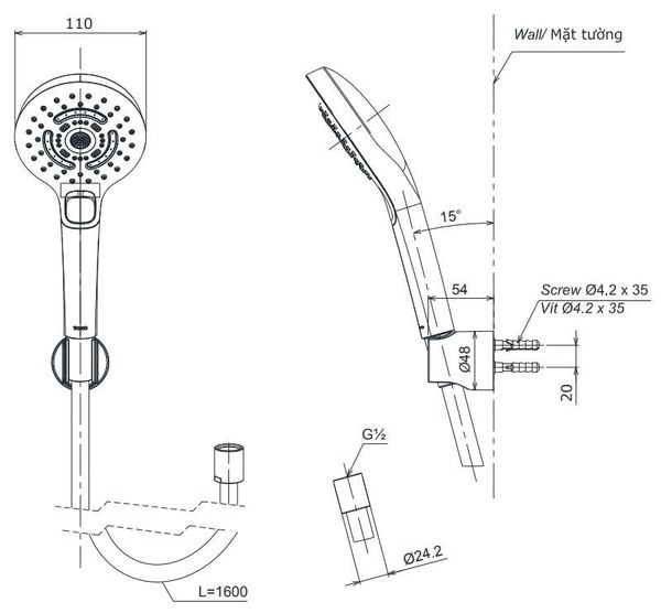 Tay Sen TOTO TBW01035V  Bùi Minh