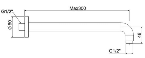 Thanh Nối Bát Sen American Standard FFAS9909BHG Gắn Tường Màu Ghi - Bùi Minh