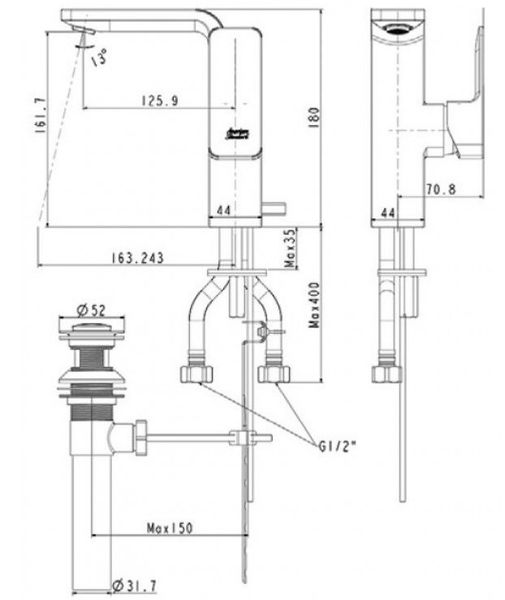 Vòi Lavabo American Standard WF-1305CS Nóng Lạnh Màu Vàng - Bùi Minh