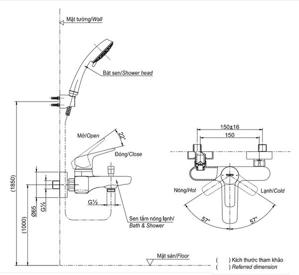 Bộ sen tắm Toto TBG04302VA/TBW01008A - Bùi Minh