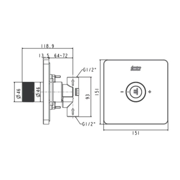 Nút điều chỉnh cho thân vòi sen EasySET American Standard FFAS0927 - Bùi Minh