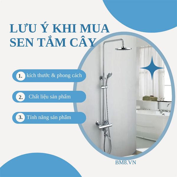 lưu ý khi mua sen tắm cây