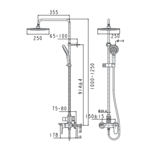 Sen cây tắm đứng American Standard WF-1772CS - Bùi Minh