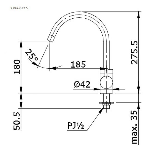 Vòi bếp nóng lạnh Toto TX606KES Bùi Minh