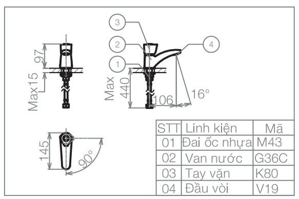 Vòi lạnh Viglacera VG106- Bùi Minh