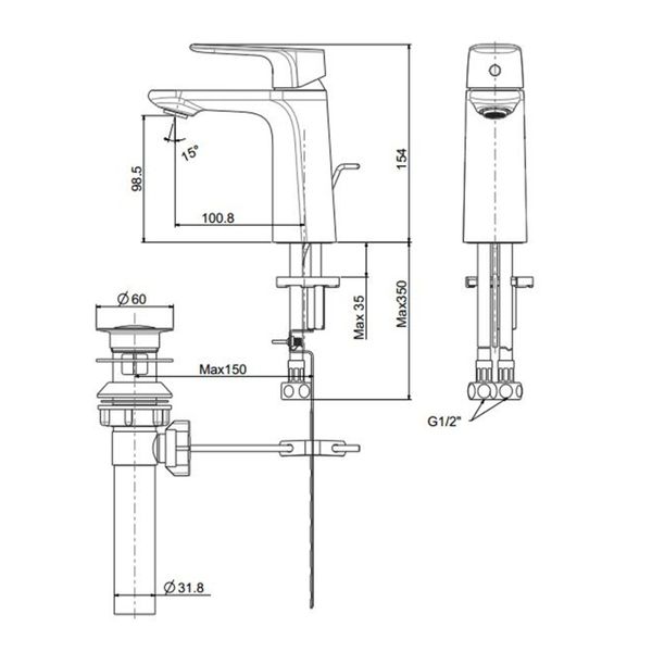 Vòi lavabo nóng lạnh American Standard WF-1701CS - Bùi Minh