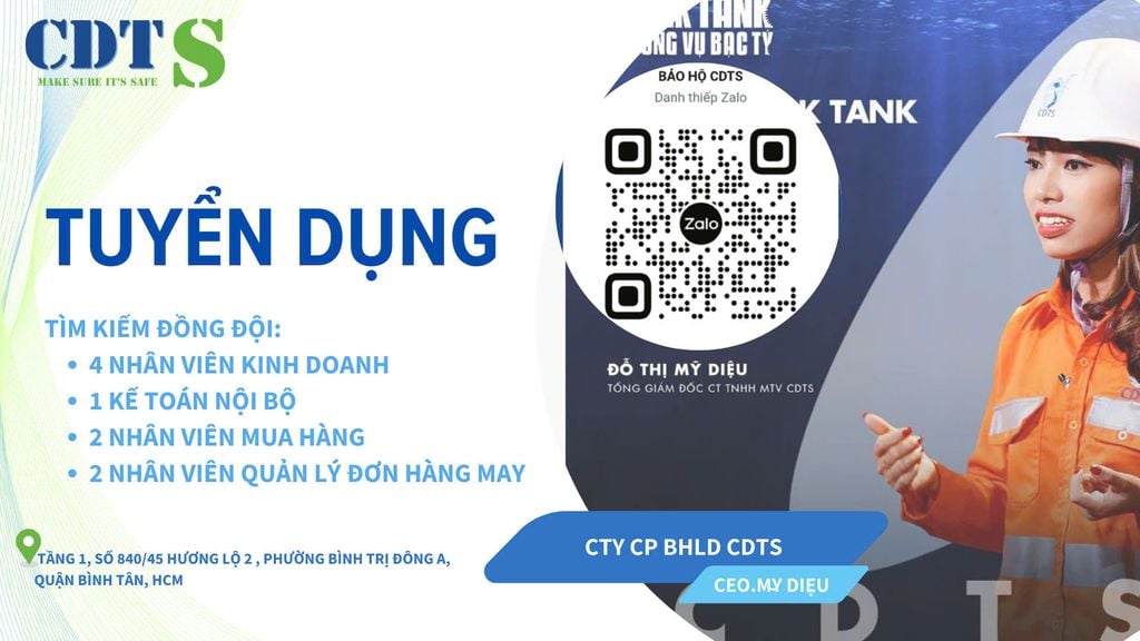 CTY CỔ PHẦN BẢO HỘ LAO ĐỘNG CDTS - THÔNG BÁO TUYỂN DỤNG