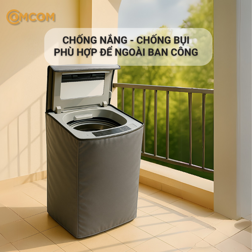 ÁO TRÙM MÁY GIẶT VẢI DÙ – BỀN ĐẸP 3 NĂM, BẢO VỆ MÁY GIẶT TỐI ƯU