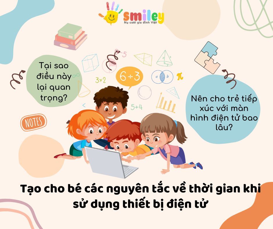 Tạo cho bé các nguyên tắc về thời gian khi sử dụng thiết bị điện tử