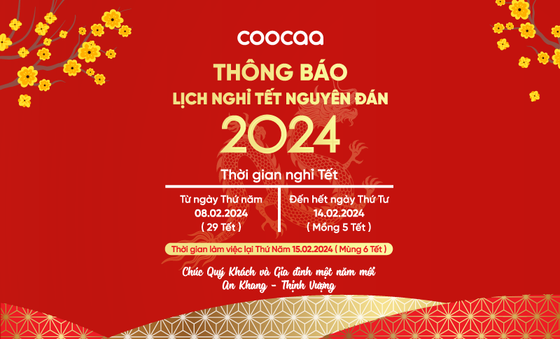 Coocaa Việt Nam thông báo Lịch nghỉ Tết Nguyên đán 2024