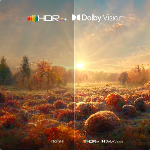 Tivi khung tranh sử dụng công nghệ hình ảnh HDR10+ và Dolby Vision