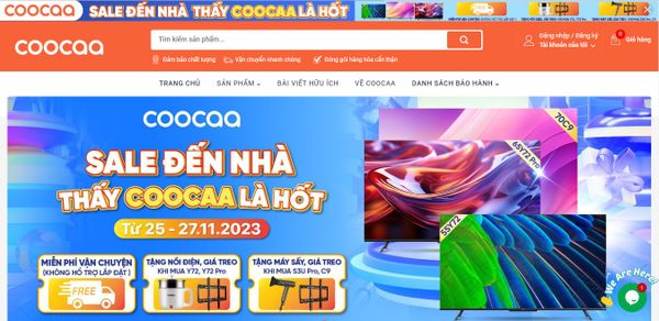 Khách hàng có thể săn deal hot tại website chính thức của COOCAA