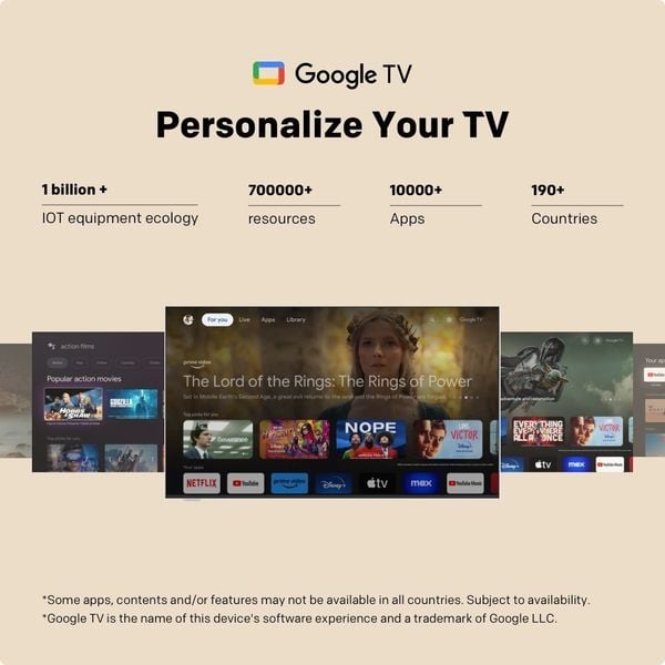 Hệ điều hành Google TV mở ra một kho tàng ứng dụng cho người tiêu dùng