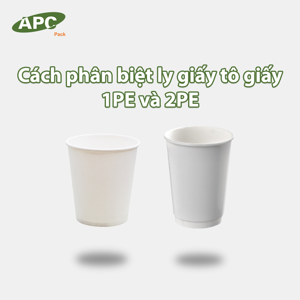 Cách phân biệt ly giấy tô giấy 1PE,  2PE