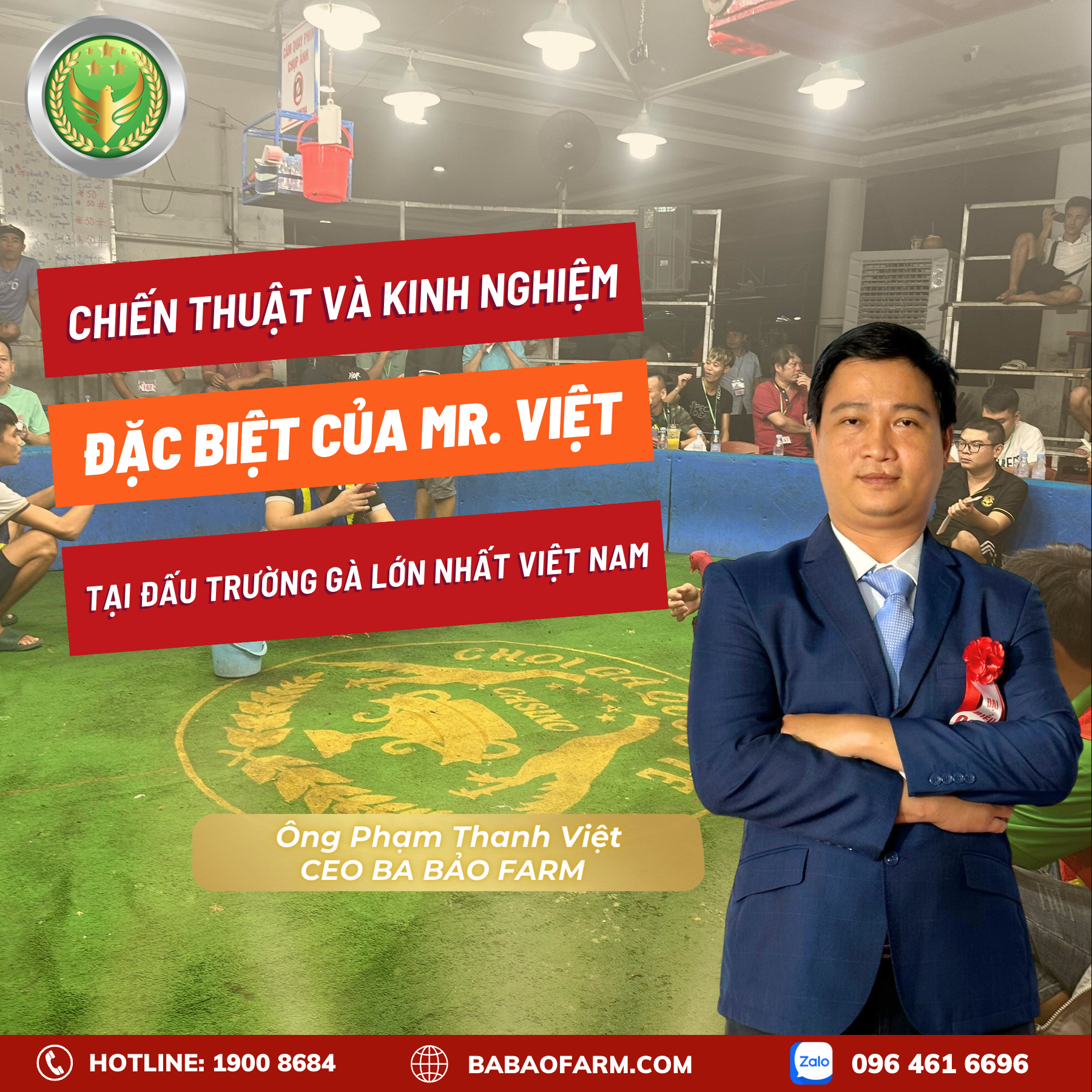 CHIẾN THUẬT VÀ KINH NGHIỆM ĐẶC BIỆT CỦA MR.VIỆT TẠI ĐẤU TRƯỜNG GÀ LỚN NHẤT VIỆT NAM