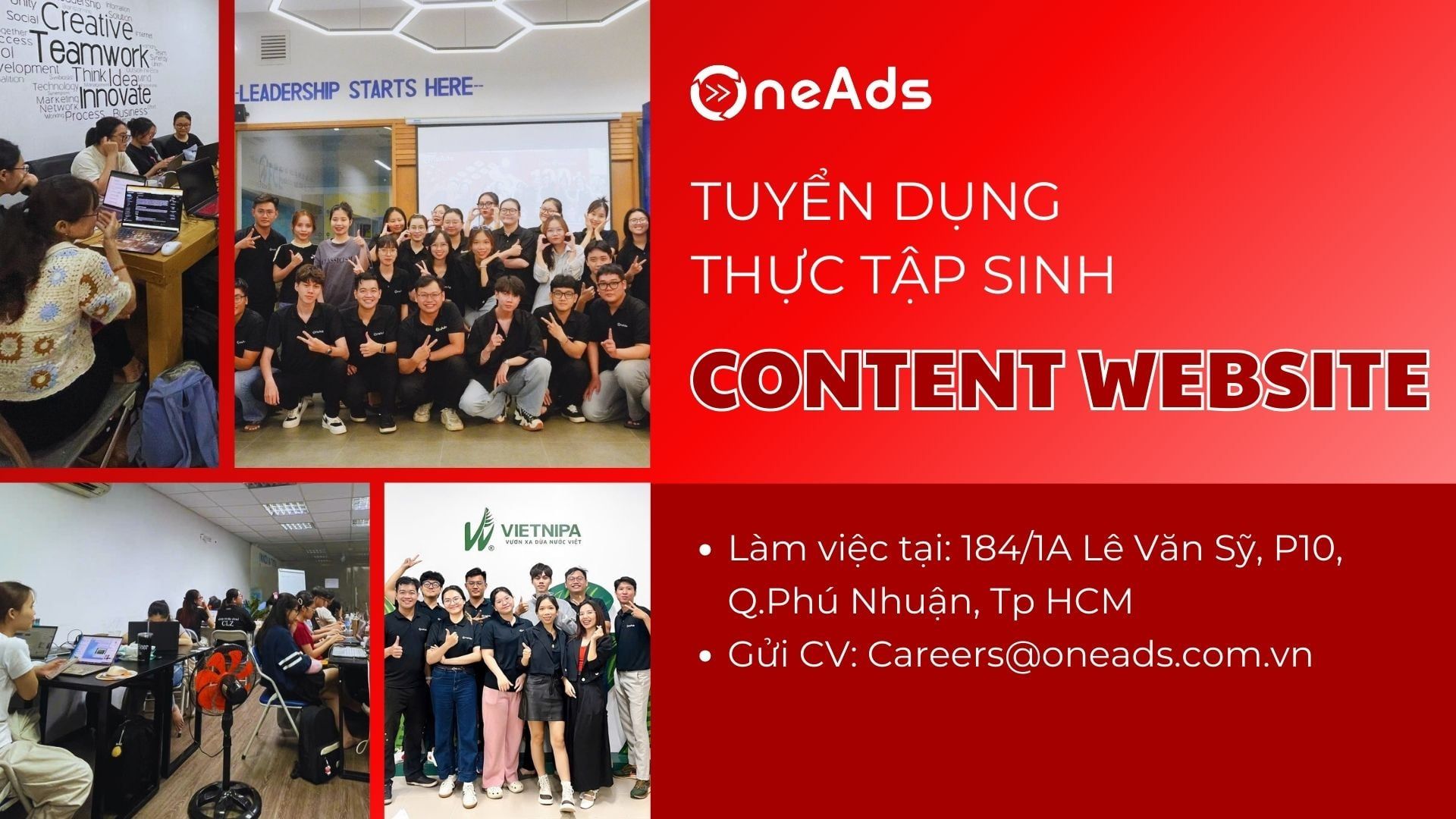 Tuyển Dụng Thực Tập Sinh Content Website [Phú Nhuận][Hồ Chí Minh]