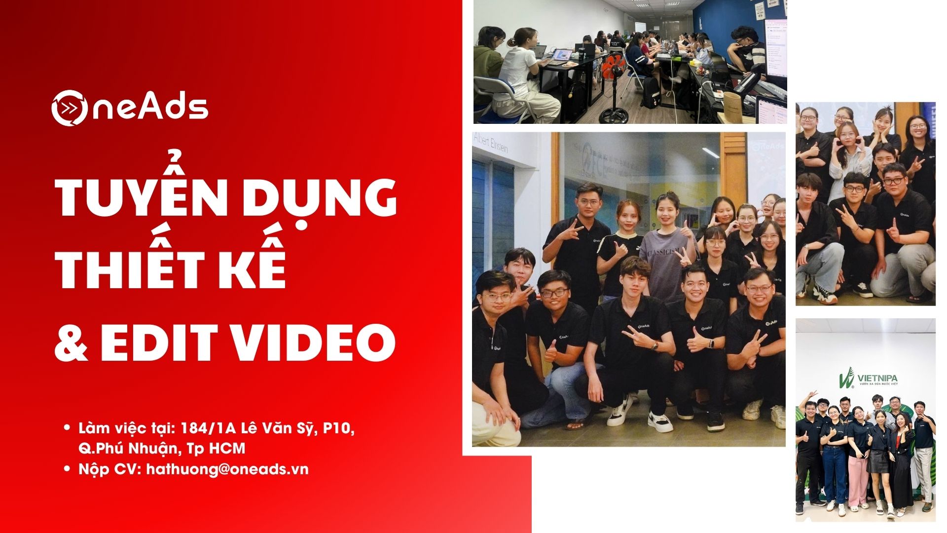 Tuyển Dụng Nhân Viên Thiết Kế & Edit Video [Phú Nhuận][Hồ Chí Minh]