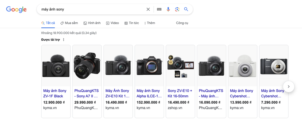 Chiến dịch Google Shopping của Phú Quang KTS
