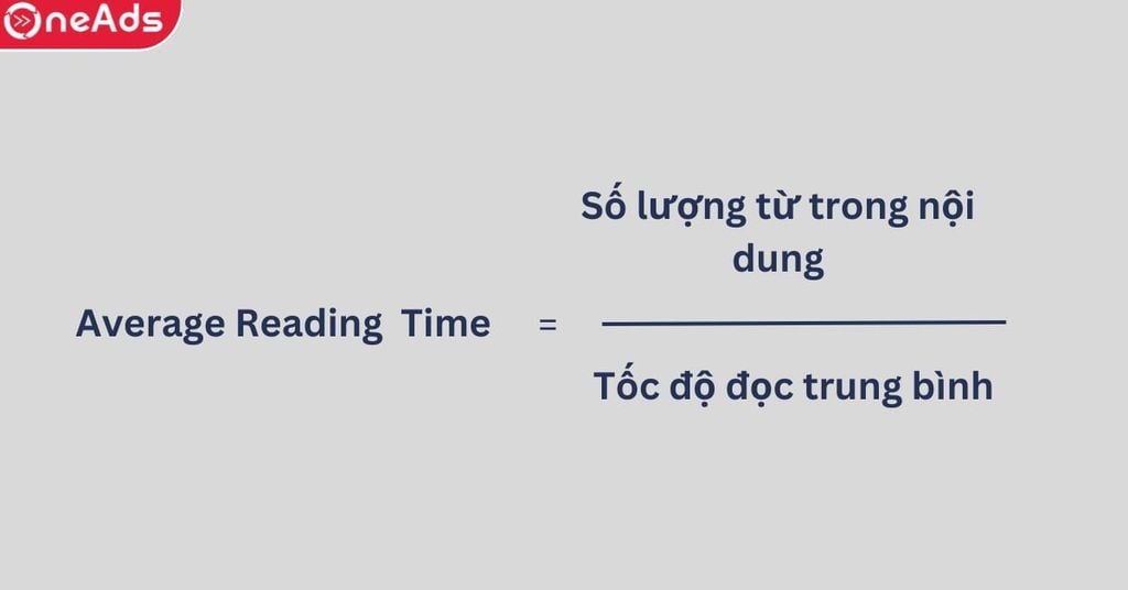 Công thức tính toán Average Reading Time