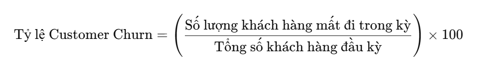 Công thức tính tỷ lệ Customer Churn