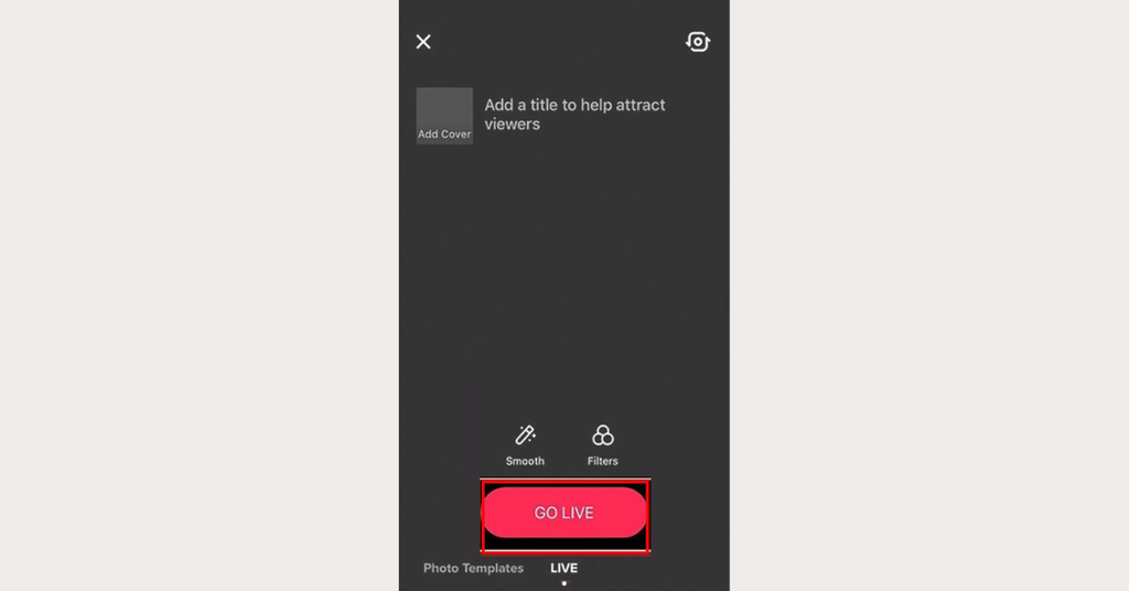 Chi tiết cách livestream trên TikTok nhiều người xem - Bước 4 Nhấn Go Live để bắt đầu phát trực tiếp