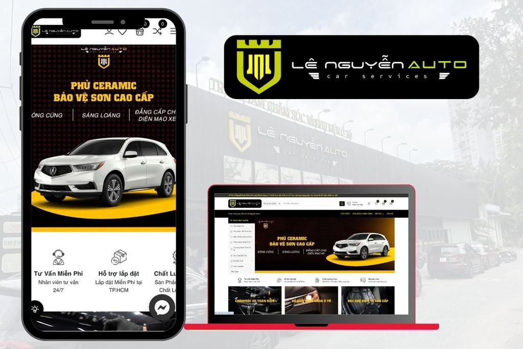 Hình ảnh website Lê Nguyễn Auto - Dịch Vụ Chăm Sóc Và Phụ Kiện Xe Ô Tô