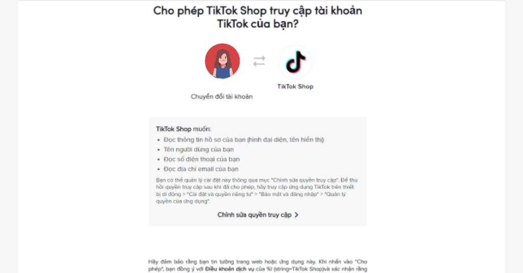 Hướng dẫn chi tiết cách tạo TikTok Shop bán hàng hiệu quả - Bước 3 Cung cấp thông tin yêu cầu