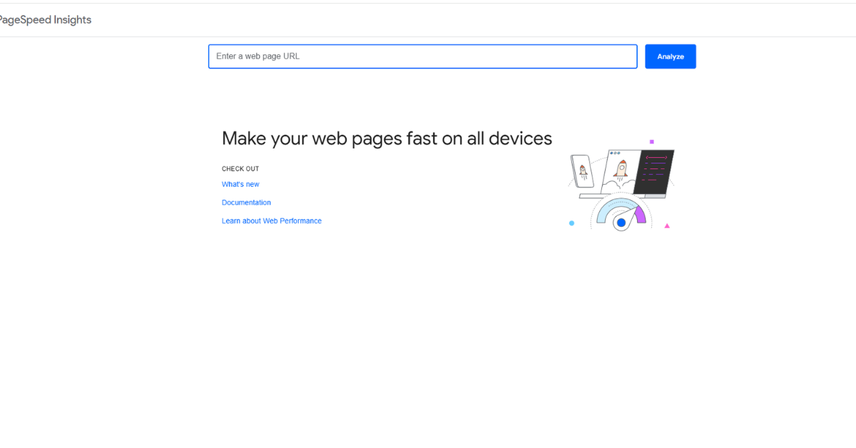 Truy cập công cụ PageSpeed Insights