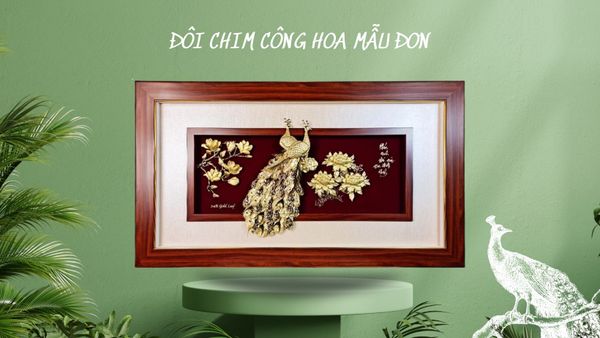 Ý Nghĩa Sâu Sắc Của Đôi Chim Công và Hoa Mẫu Đơn Trong Phong Thủy
