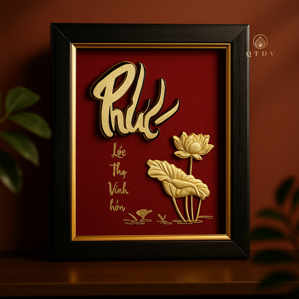 chữ phát hoa sen dát vàng