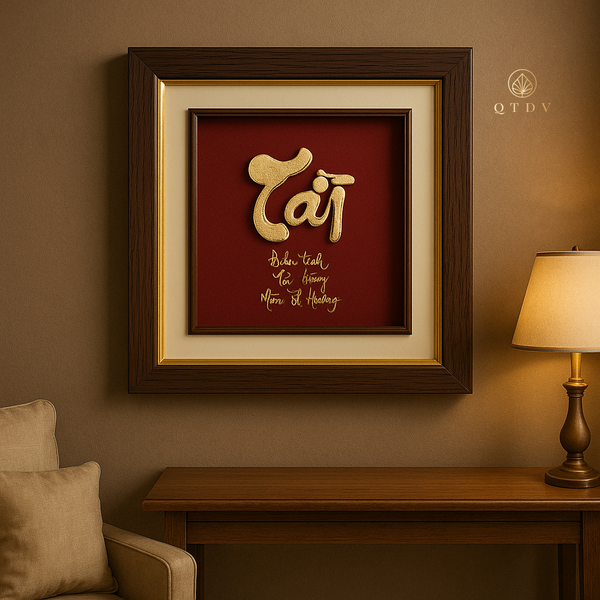 chữ tài dát vàng