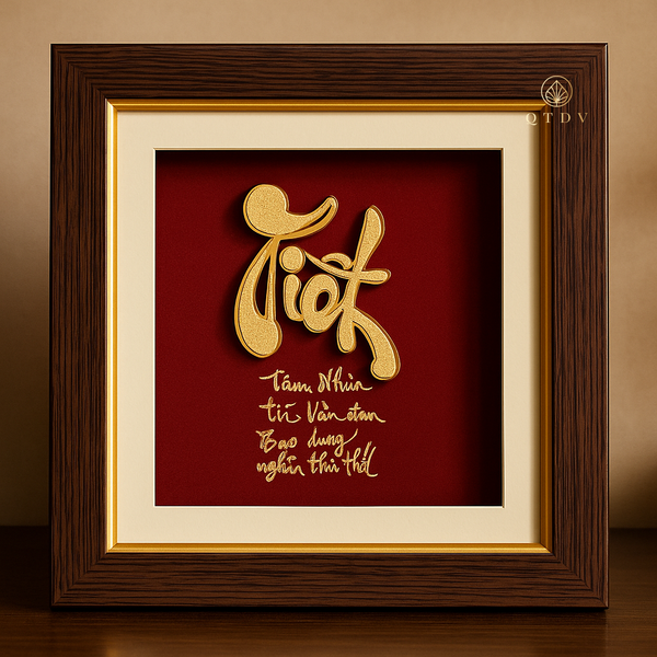 chữ tình dát vàng