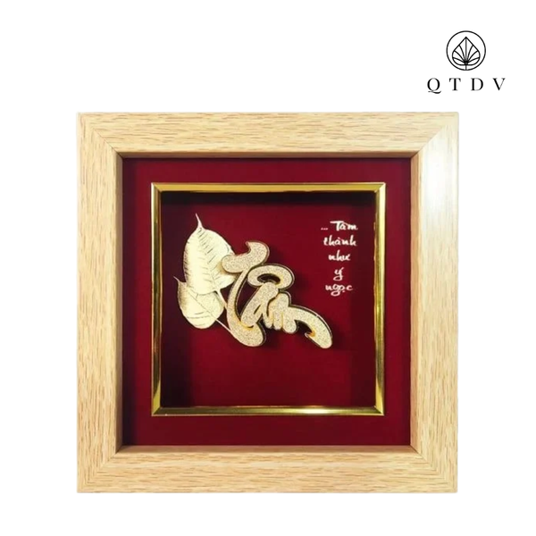 tranh bồ đề tâm dát vàng