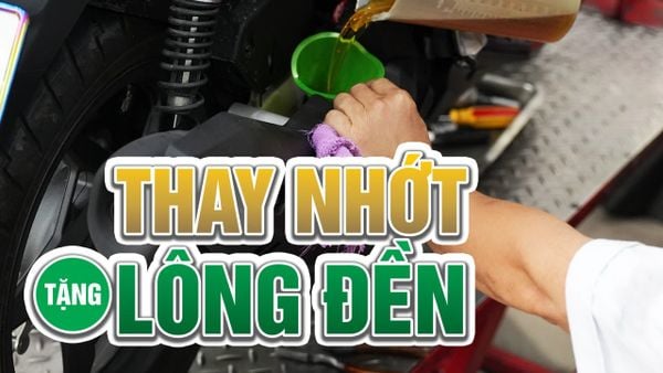 Khuyến mãi Thay nhớt tặng Lông Đền và tiền công