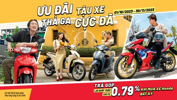 Khuyễn mãi trả góp lãi suất thấp: ƯU ĐÃI THẢ GA – TẬU XE CỰC ĐÃ