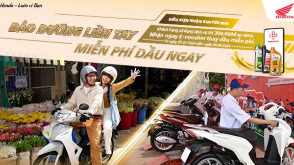 Honda Việt Nam tung ưu đãi hè với “Bảo dưỡng liền tay, miễn phí dầu ngay”