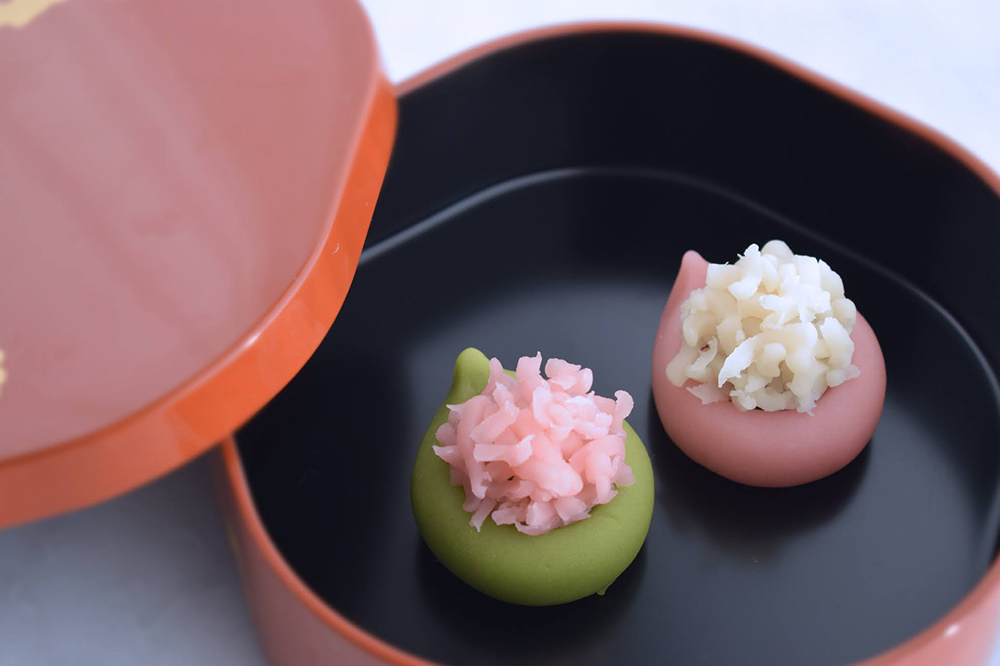 trang trí bánh wagashi
