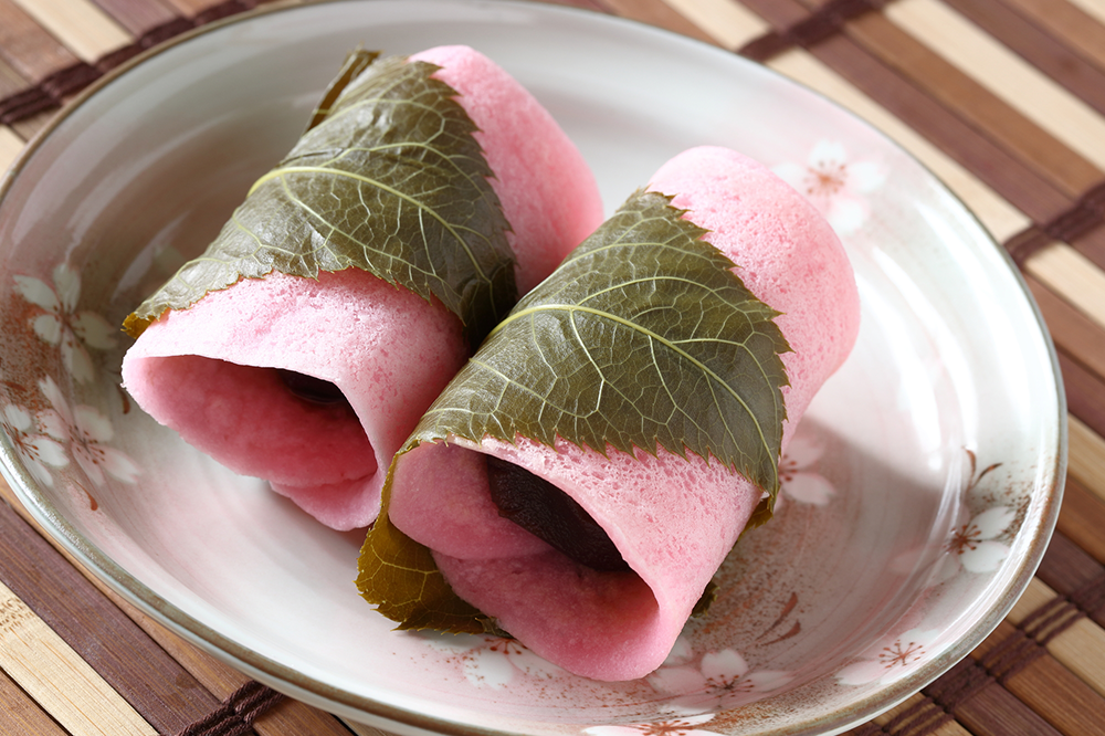 wagashi mùa xuân matcha
