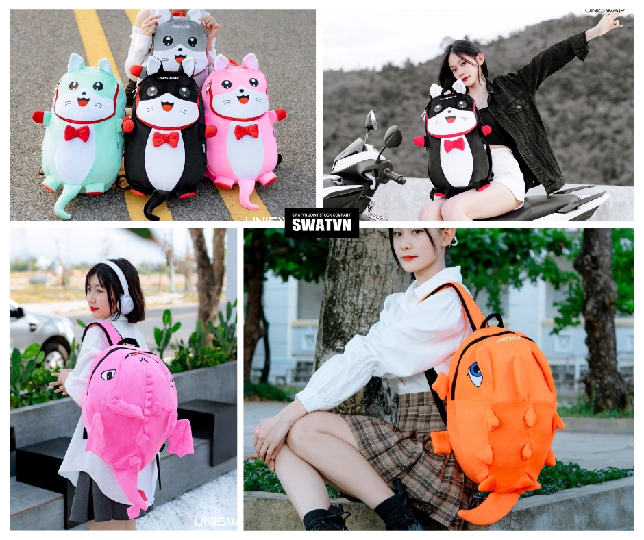 Sỉ balo khủng long nhung  giá rẻ - Địa chỉ đặt sản xuất Balo khủng long nhung uy tín tại Nha Trang