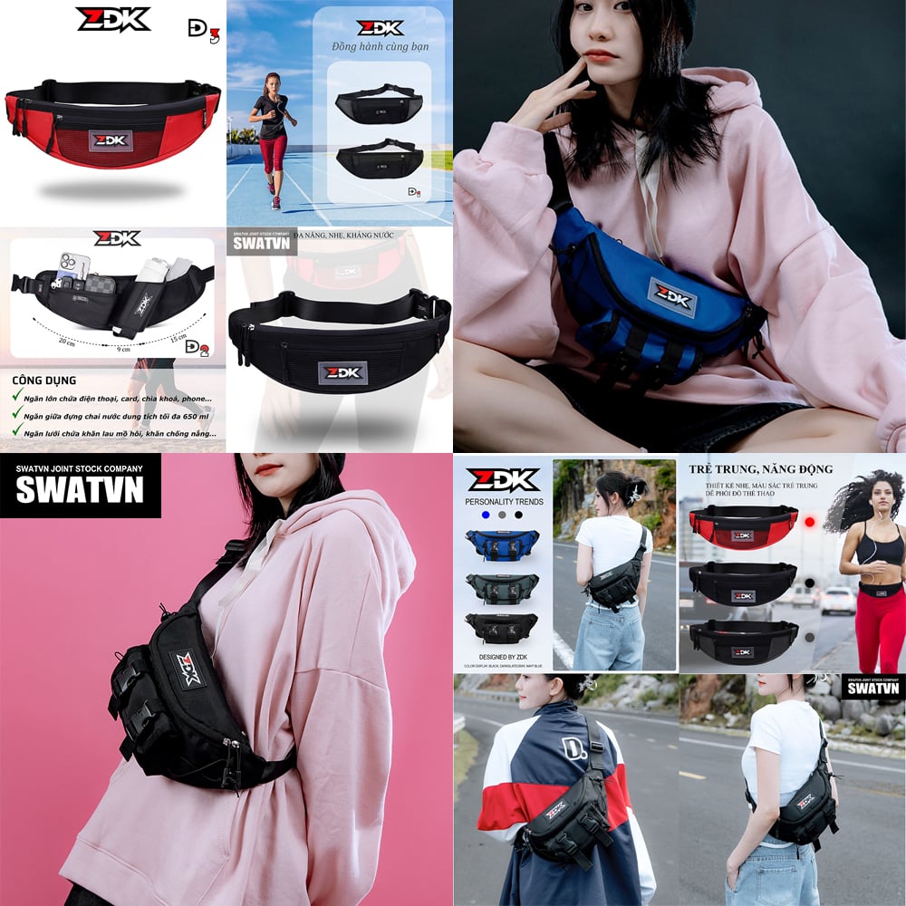 Nguồn sỉ tận gốc túi đeo chéo nam, nữ thời trang cao cấp tại Đà Nẵng - ZDK