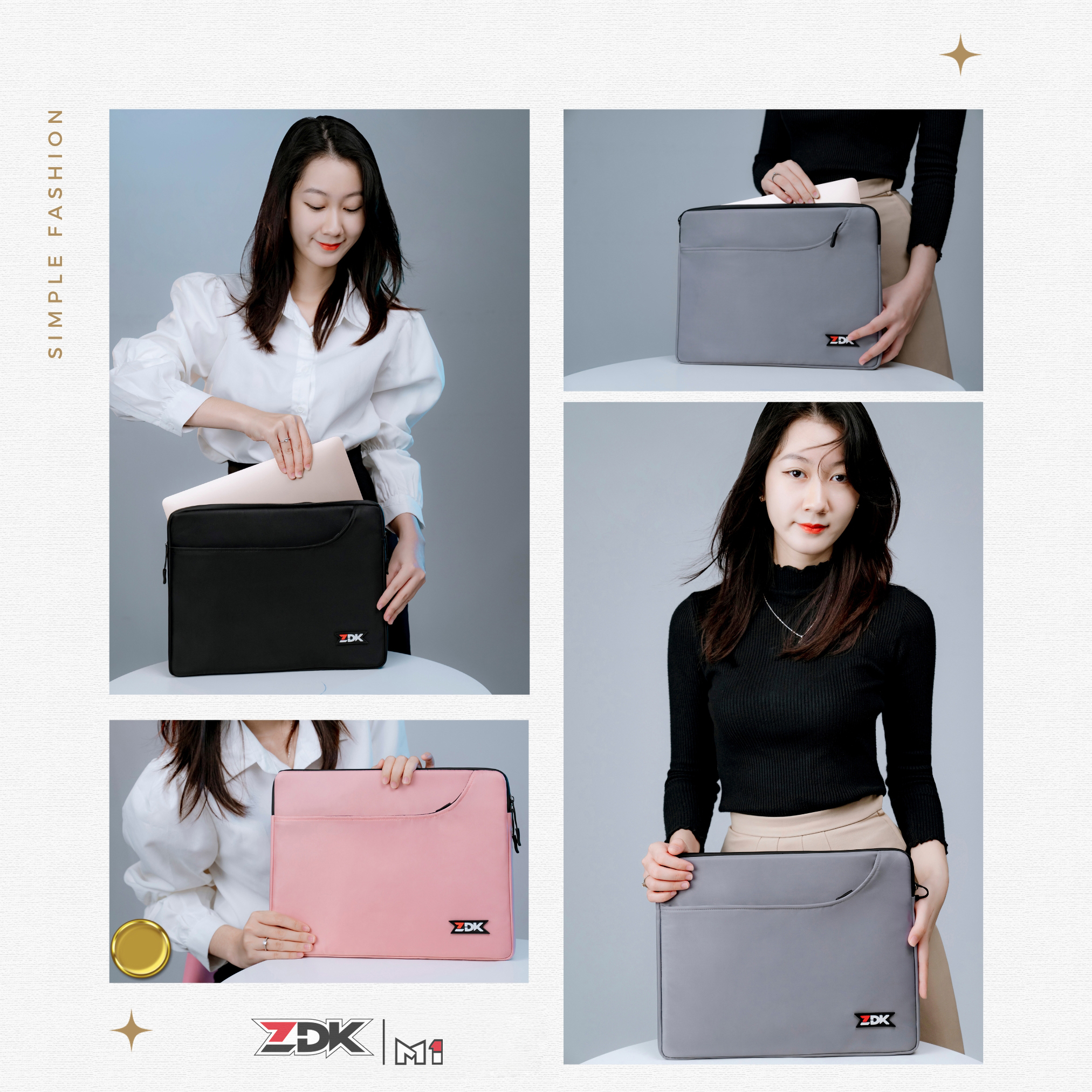 Túi chống sốc laptop, macbook ZDK M1 - Tiện lợi, thời trang