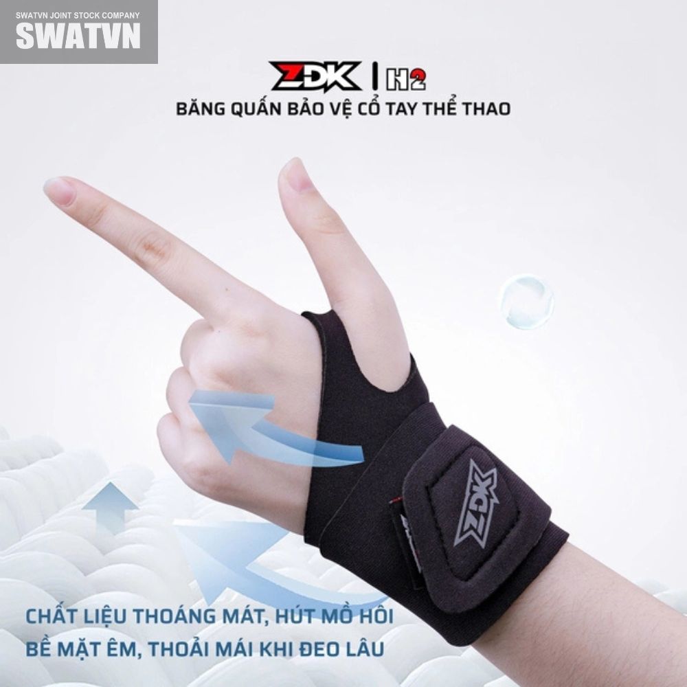 PHỤ KIỆN TẬP LUYỆN THỂ THAO ĐA NĂNG - BĂNG QUẤN CỔ TAY ZDK H2