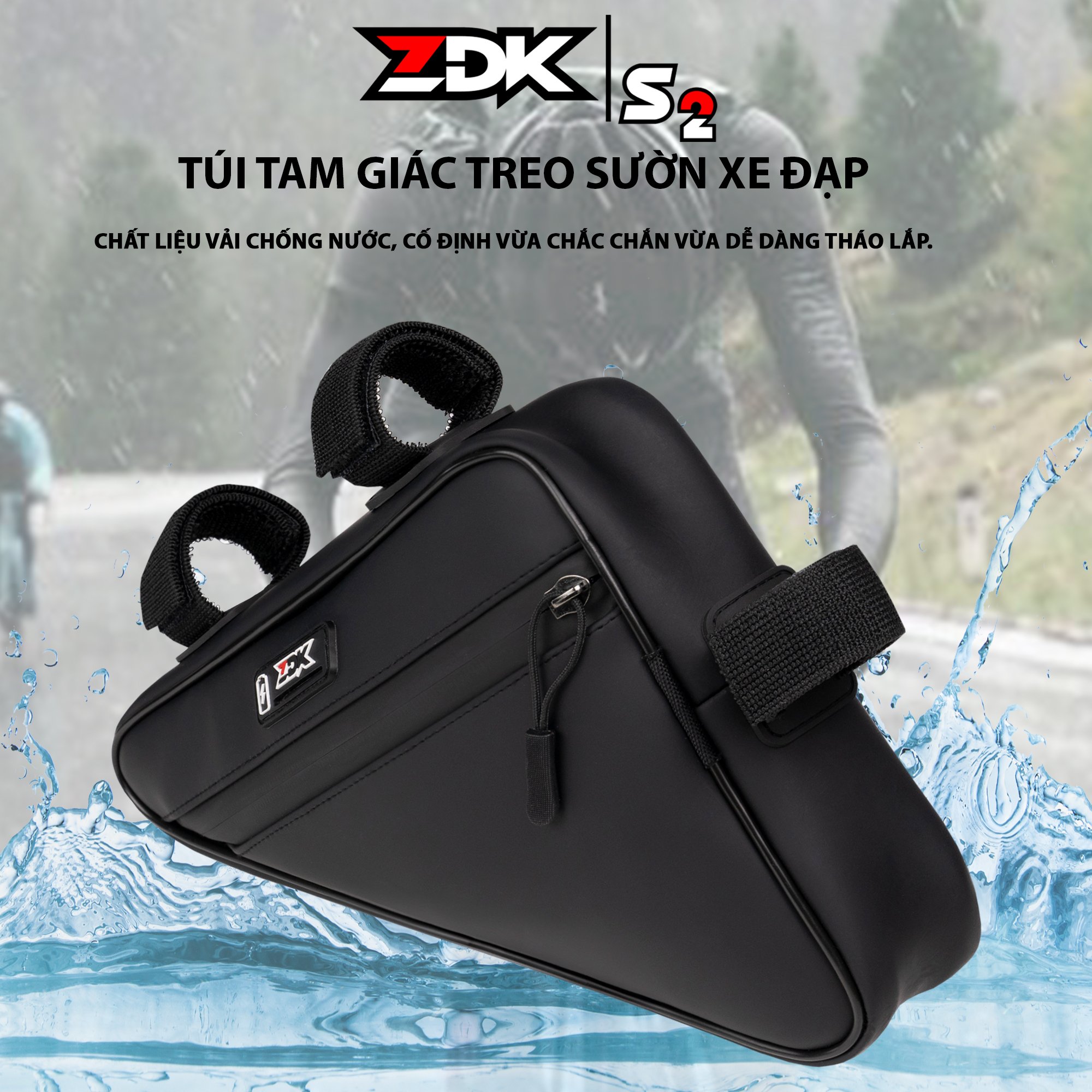 Túi treo xe đạp ZDK S2 - Gọn nhẹ, tiện lợi