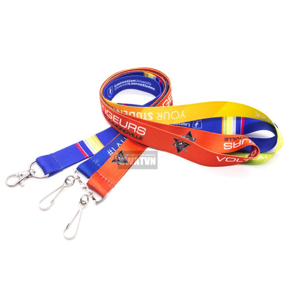 DÂY ĐEO THẺ BẰNG SATIN THIẾT KẾ RIÊNG NHẬN IN SỐ LƯỢNG LỚN