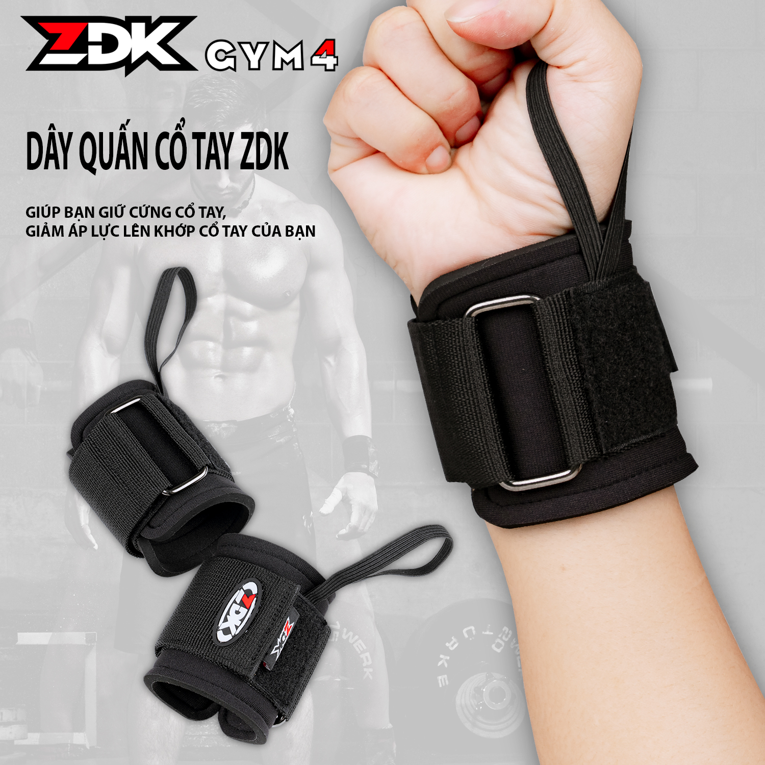 Dây quấn cổ tay ZDK GYM4 - Xóa bỏ nỗi lo chấn thương cho anh em gymer