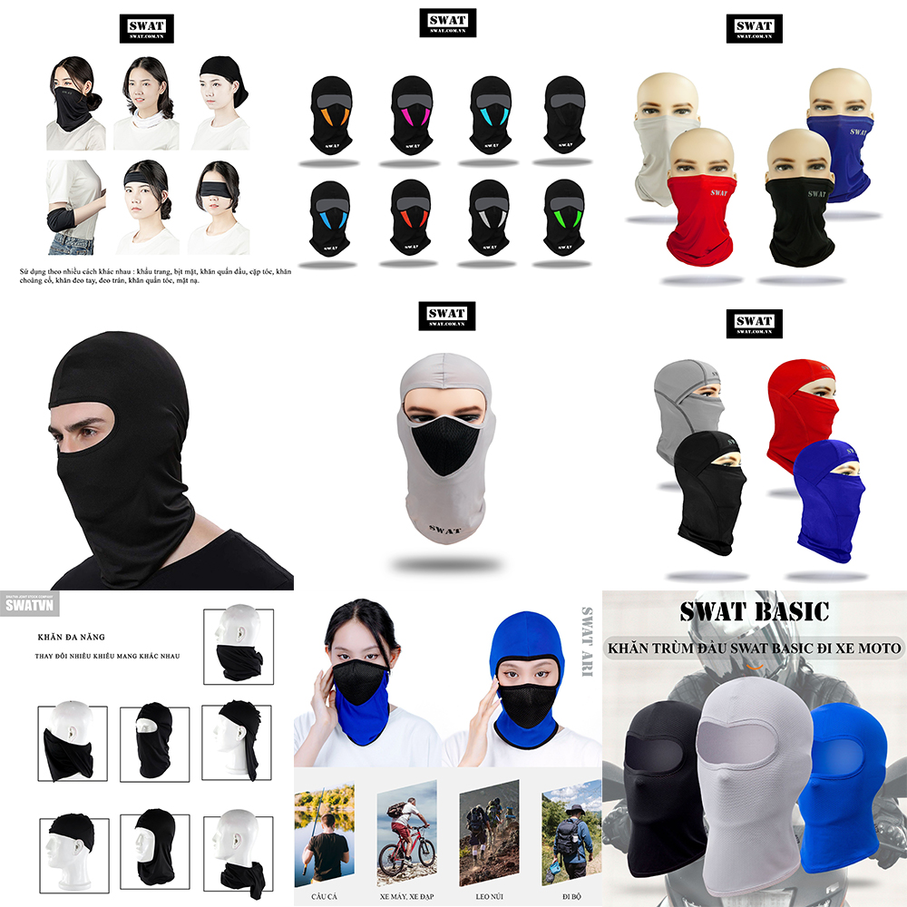 Sỉ khăn đa năng, khăn trùm đầu chống nắng hở ngón chất lượng giá rẻ uy tín - SWATVN