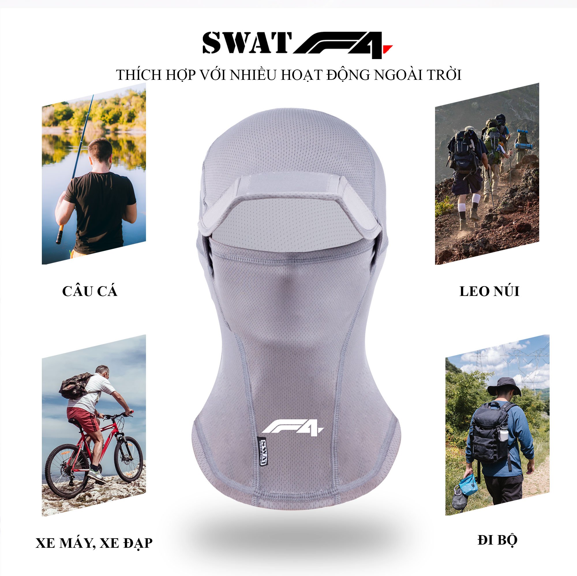 GIẢI PHÁP BẢO VỆ LÀN DA MÙA HÈ CỰC ĐỈNH VỚI KHĂN TRÙM ĐẦU Swat F4
