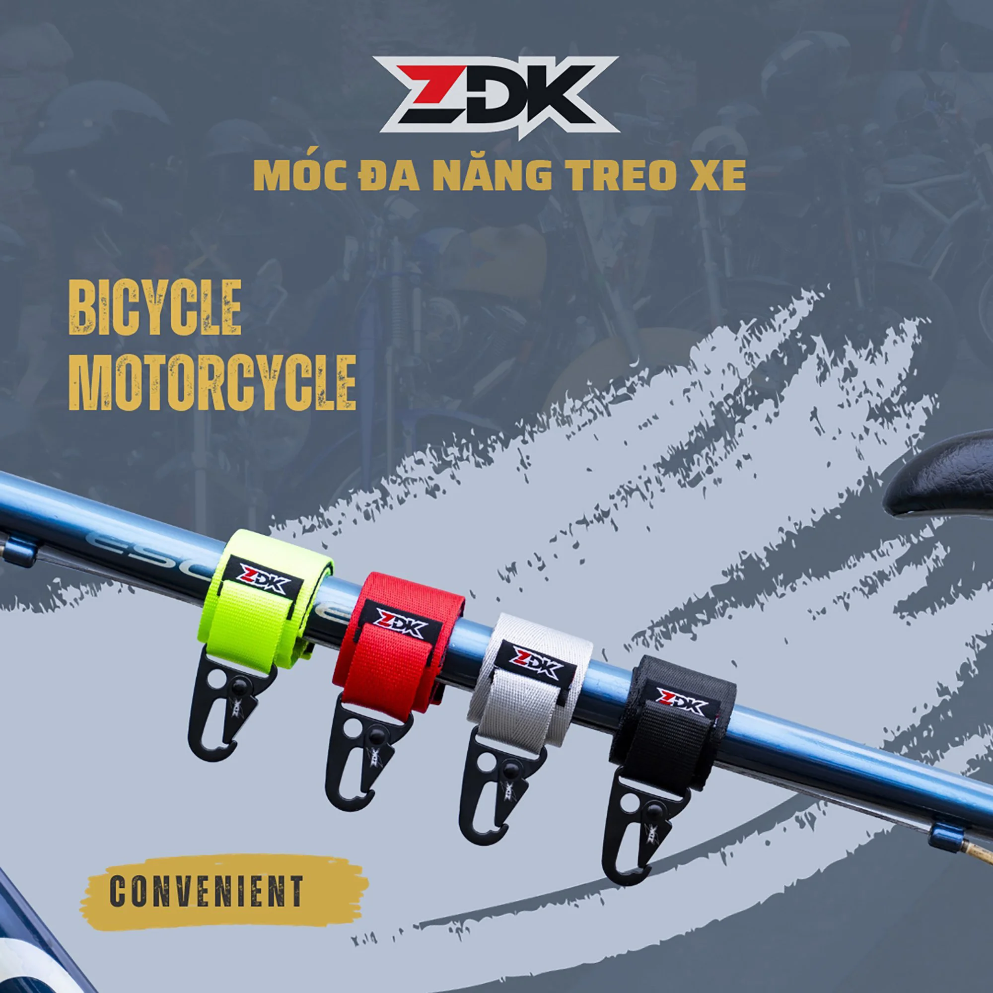 MÓC KHOÁ ĐA NĂNG TREO XE ZDK MK01 - GIẢI PHÁP TIỆN LỢI CHO MỌI CẢM HỨNG DI CHUYỂN